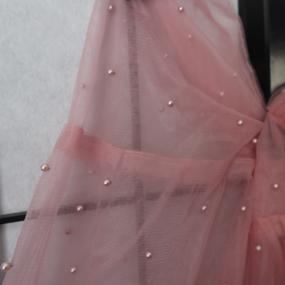 Flowy Pink Maternity Photo Shoot Dress Size XL - Picture 8 of 13